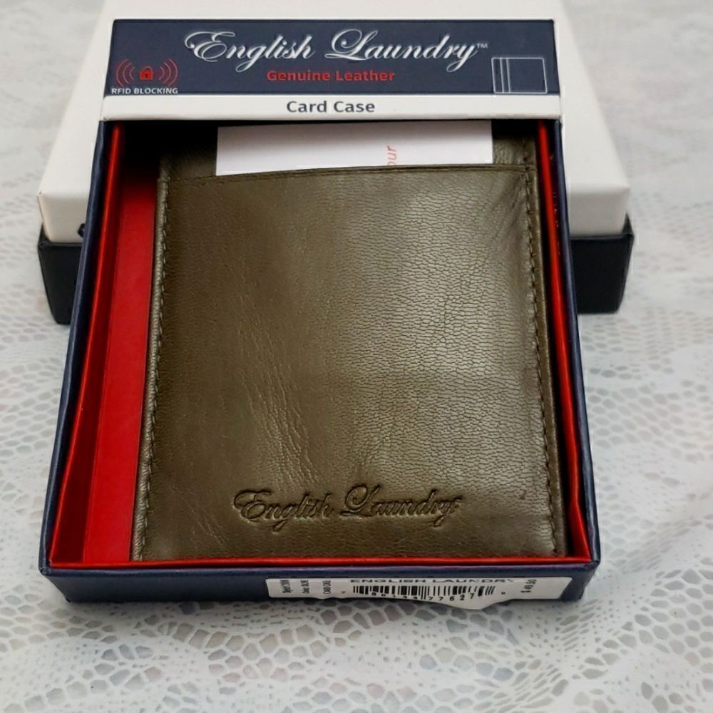 English Laundry Card Case  with Money Clip New